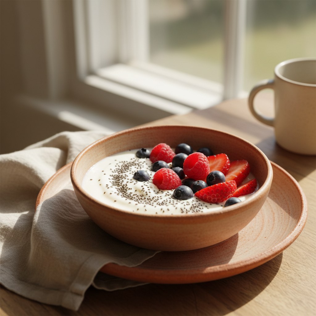 Jogurt z chia i owocami